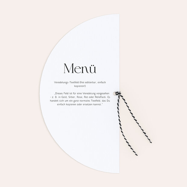 Blanko Design - Menükarten 