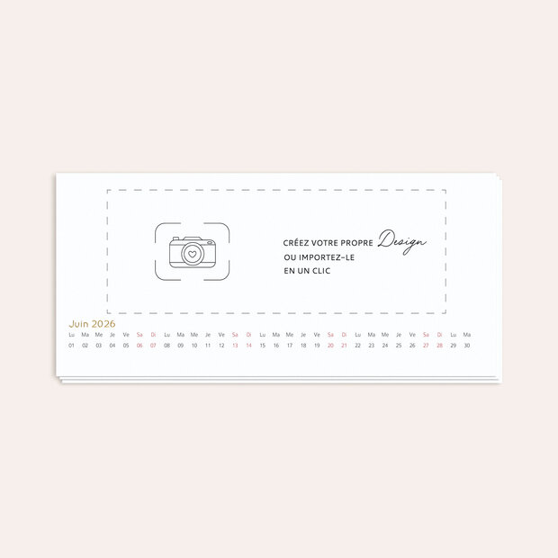 Design vierge - Calendrier de bureau 