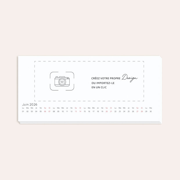 Design vierge - Calendrier de bureau 