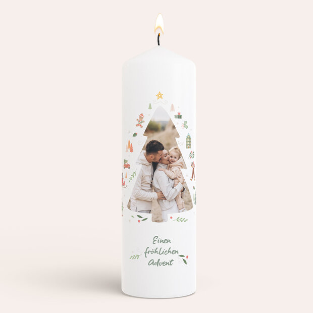Adventskerzen - Frohe Weihnacht überall
