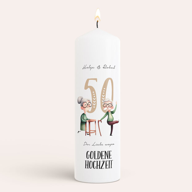 Hochzeitsjubiläums-Kerzen - Glücklich wie eh und je