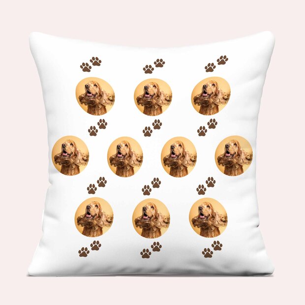 Geschenke mit eigenem Foto - Kissen “Herzpfote”