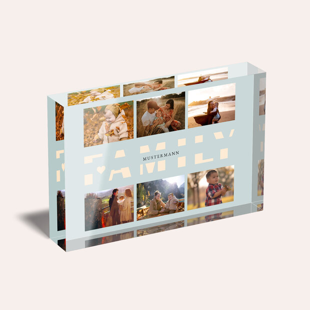 Geschenke mit eigenem Foto - Acrylblock “Bilderband”