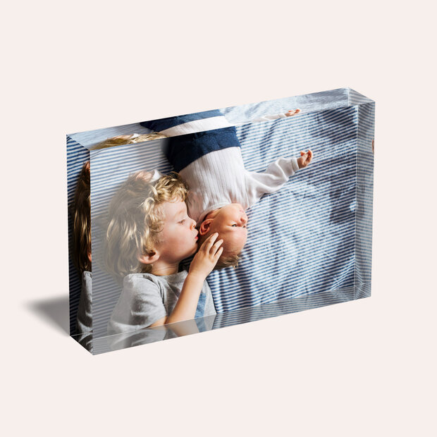 Geschenke mit eigenem Foto - Acrylblock “Herzzeit”