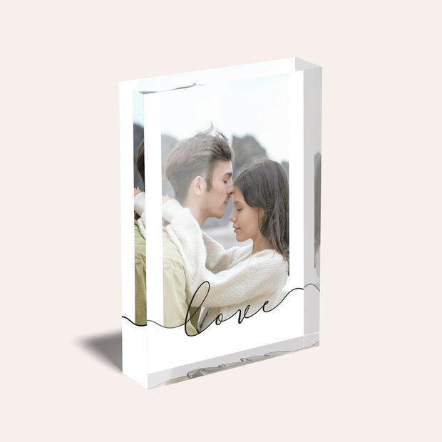 Geschenke mit eigenem Foto - Acrylblock “Loveline”