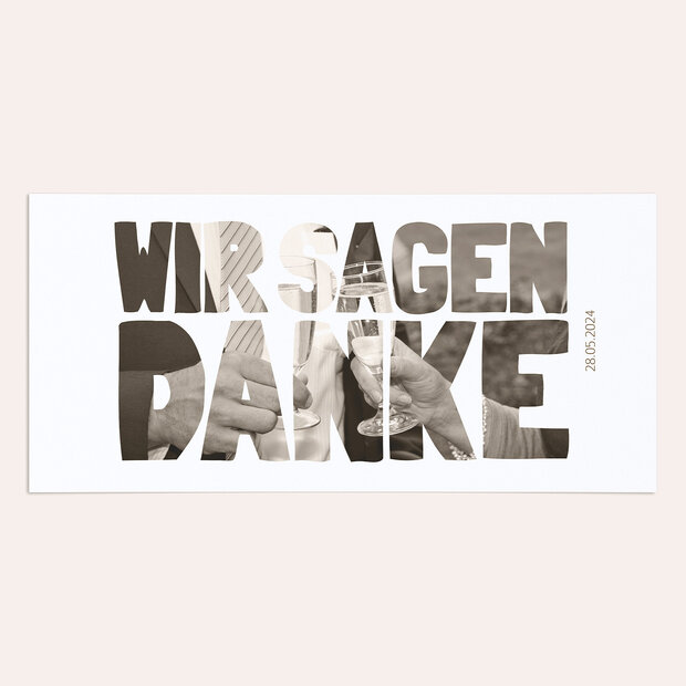 Danksagungskarten Silberhochzeit - Liebe durch und durch