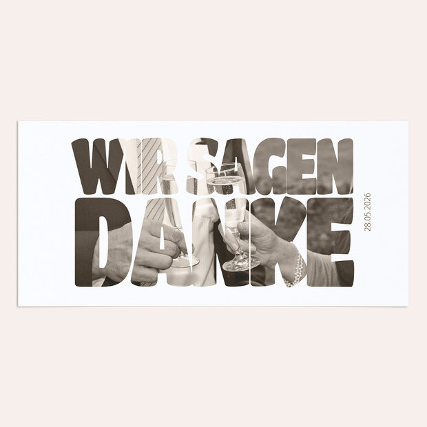 Danksagungskarten Silberhochzeit - Liebe durch und durch