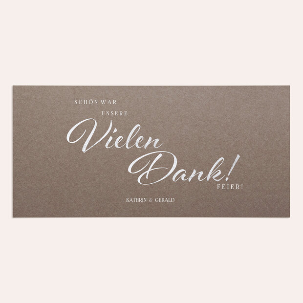 Danksagungskarten Silberhochzeit - Rustikale Eleganz