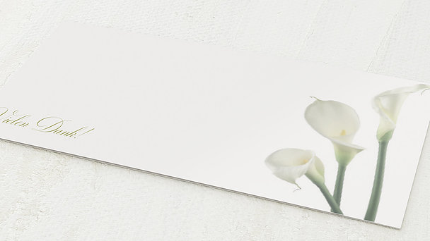 Danksagungskarten Silberhochzeit - Blume der Liebe