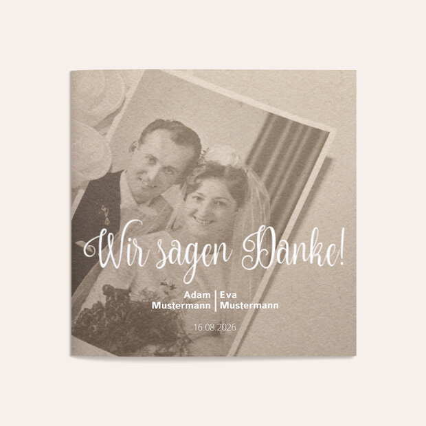 Danksagungskarten Silberhochzeit - Silber-Impression