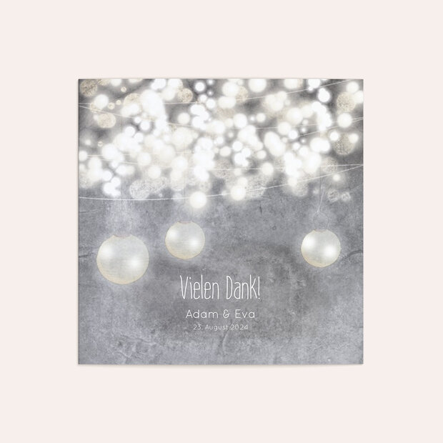 Danksagungskarten Silberhochzeit - Luminaria silber