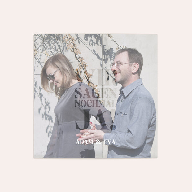 Danksagungskarten Silberhochzeit - Das silberne Wort