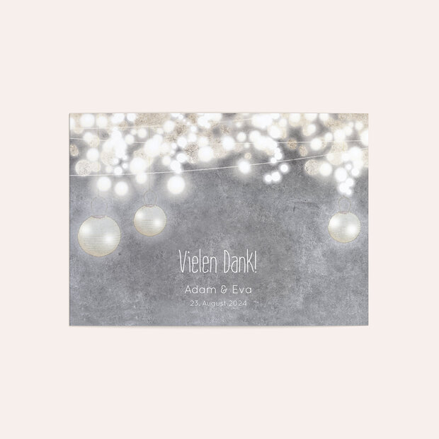 Danksagungskarten Silberhochzeit - Luminaria silber