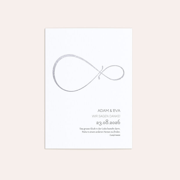 Danksagungskarten Silberhochzeit - Unendlich Liebevolle 25 Jahre