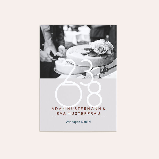 Danksagungskarten Silberhochzeit - Married 25 years