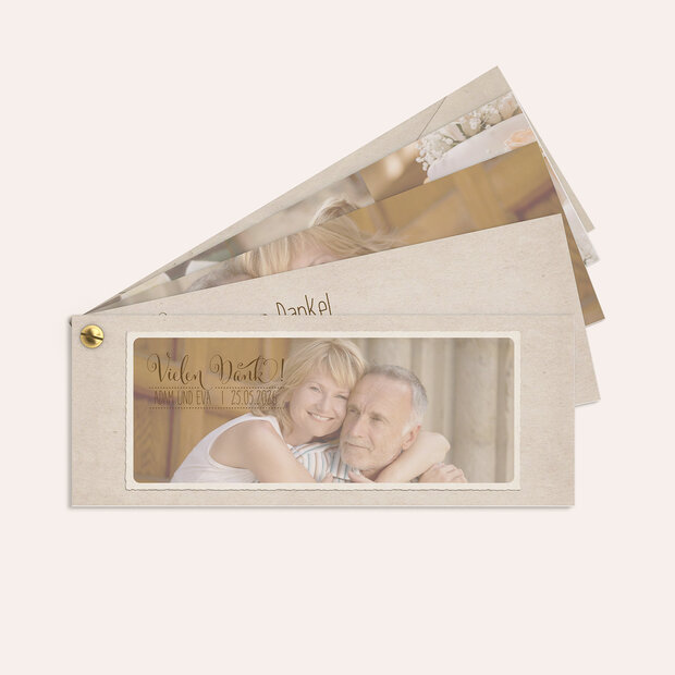 Danksagungskarten Silberhochzeit - Silberne Post