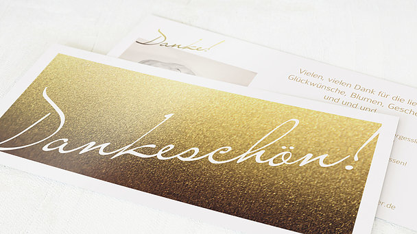 Danksagungskarten Goldene Hochzeit - Goldene Zeiten