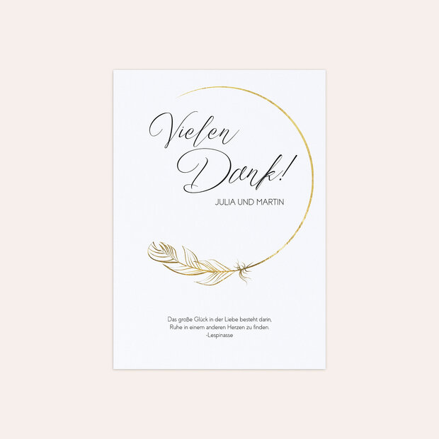 Danksagungskarten Goldene Hochzeit - Goldener Glücksfunke