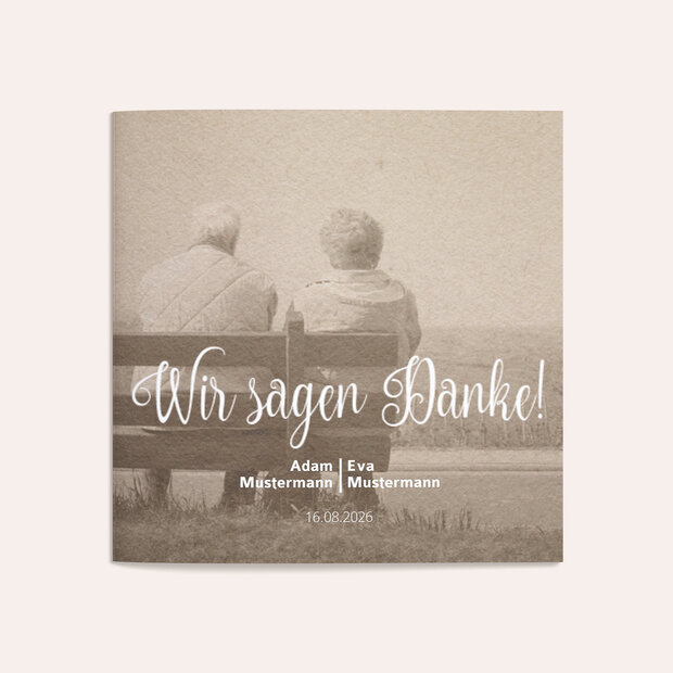 Danksagungskarten Goldene Hochzeit - Gold-Impression