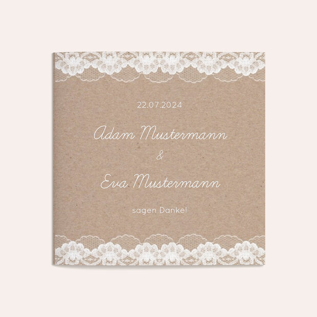Danksagungskarten Goldene Hochzeit - Hochzeitsspitze