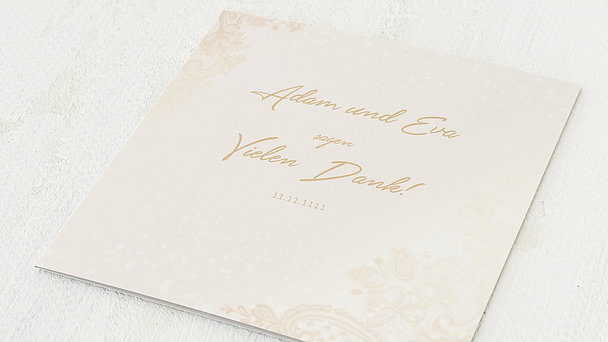 Danksagungskarten Goldene Hochzeit - Liebevolle Anmut