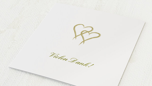 Danksagungskarten Goldene Hochzeit - Mein Herz
