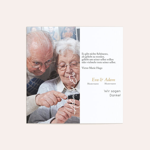 Danksagungskarten Goldene Hochzeit - Nur 50 Jahre
