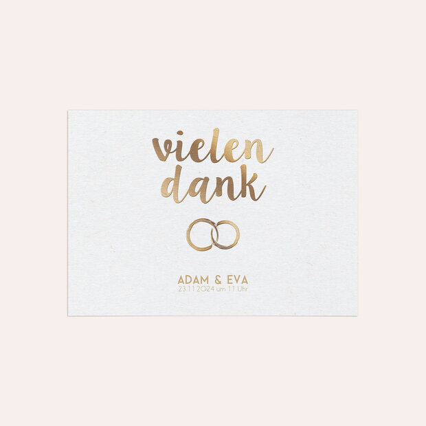 Danksagungskarten Goldene Hochzeit - Edles Gold