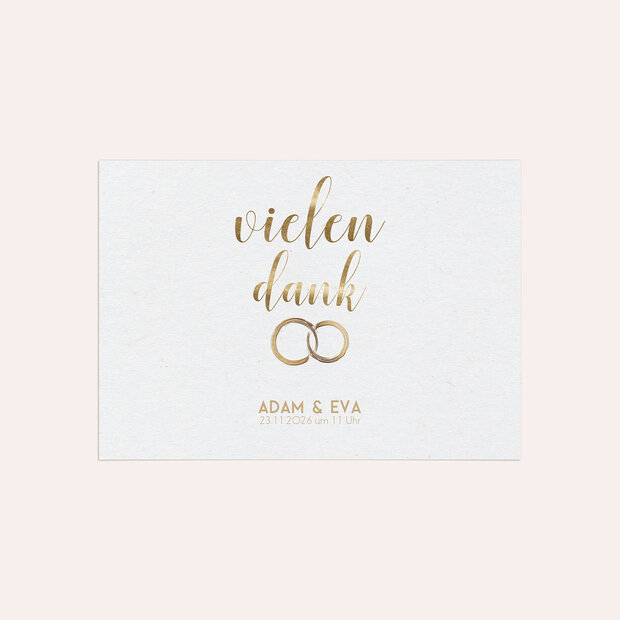 Danksagungskarten Goldene Hochzeit - Edles Gold