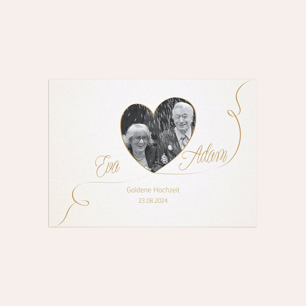 Danksagungskarten Goldene Hochzeit - Leichte Goldhochzeit