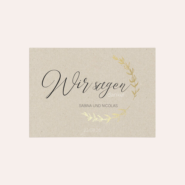 Danksagungskarten Goldene Hochzeit - Freudenjahre