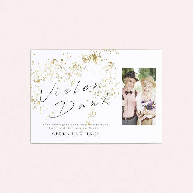 Danksagungskarten Goldene Hochzeit - Freudensprenkel