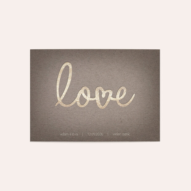 Danksagungskarten Goldene Hochzeit - Pure Love