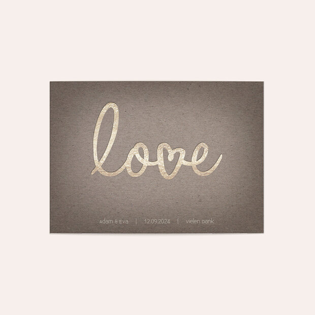 Danksagungskarten Goldene Hochzeit - Pure Love