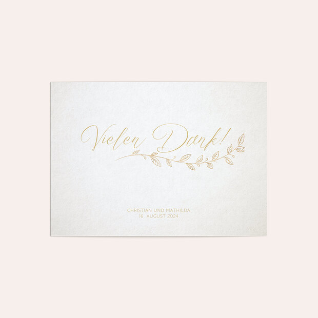 Danksagungskarten Goldene Hochzeit - Goldener Spross