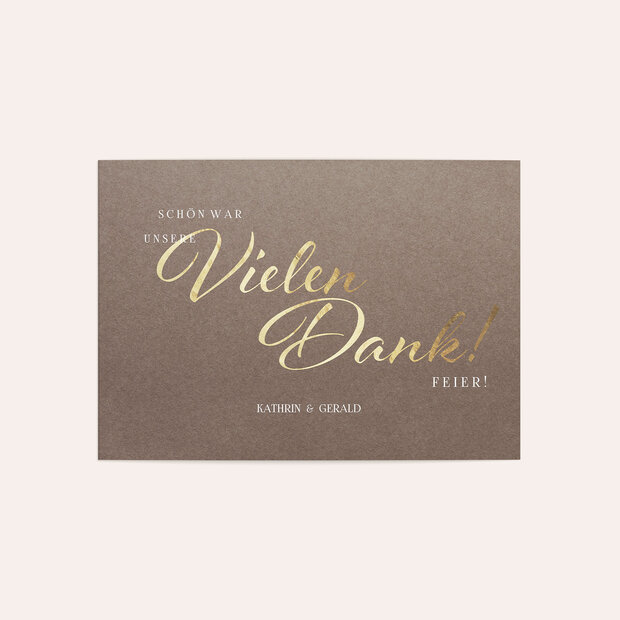 Danksagungskarten Goldene Hochzeit - Rustikale Eleganz