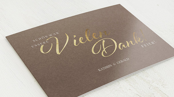 Danksagungskarten Goldene Hochzeit - Rustikale Eleganz