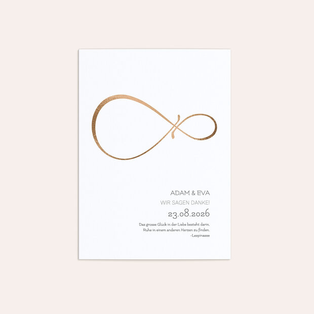 Danksagungskarten Goldene Hochzeit - Unendlich Liebevolle 50 Jahre