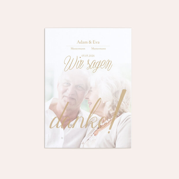Danksagungskarten Goldene Hochzeit - Ja, wir beide für immer