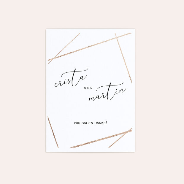 Danksagungskarten Goldene Hochzeit - Klare Linien