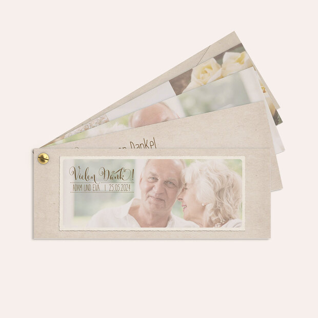 Cartes de remerciement noces d'or - Goldene Post