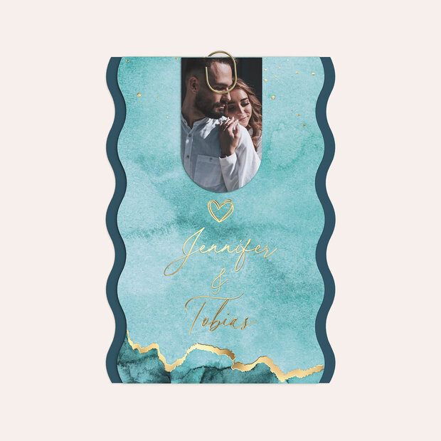 Hochzeitseinladung - Teal Elegance