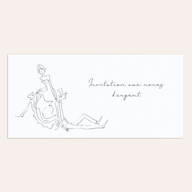 Silberhochzeit - silberne hochzeit einladungskarte