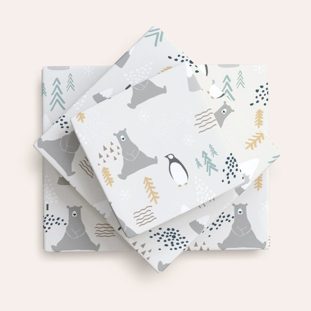 Geschenke für Babys - Geschenkpapier Set