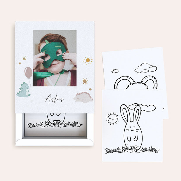 Geschenke für Babys - Ausmalbilder in individueller Box