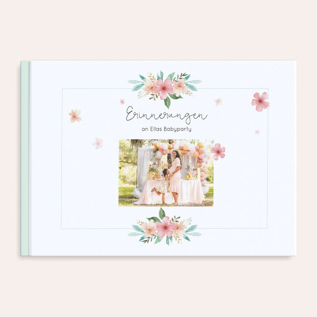 Geschenke Babyparty - Erinnerungsalbum Blumentiere