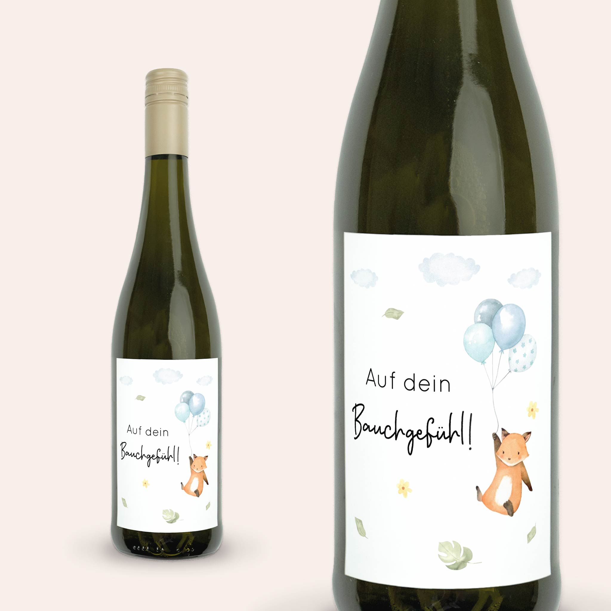 Geschenke Babyparty - Riesling mit Etikett 