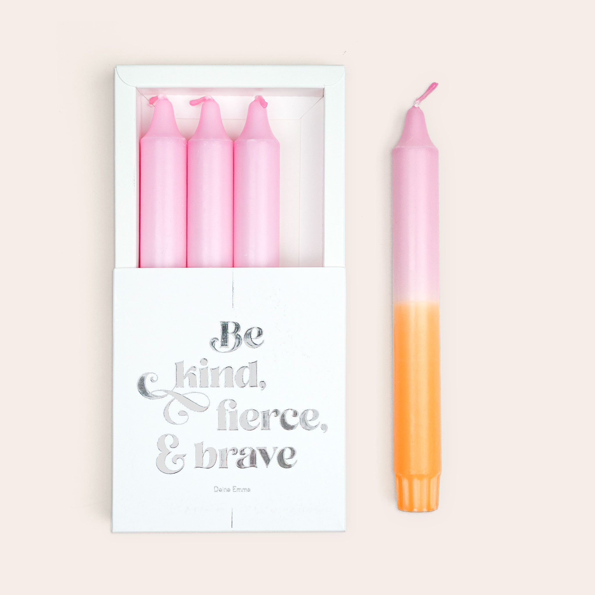 Geschenke für Schwester - DipDye Kerzen-Set personalisierbar