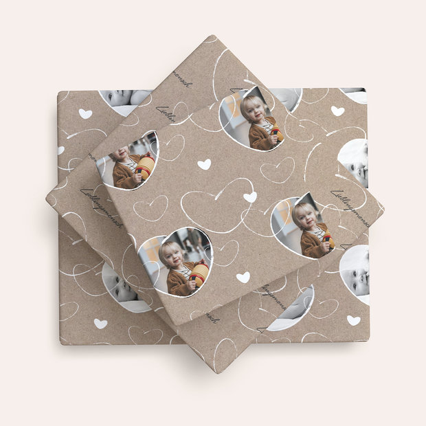 Geschenke für Oma - Geschenkpapier mit Foto