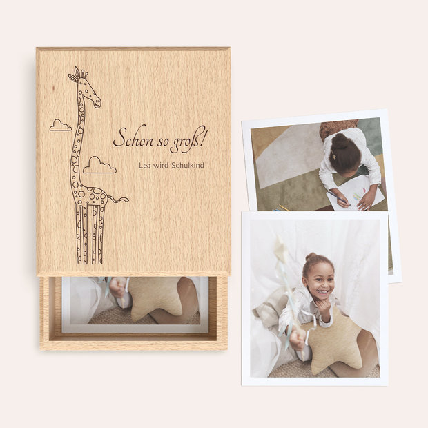 Geschenke zur Einschulung - Bilderbox aus Holz